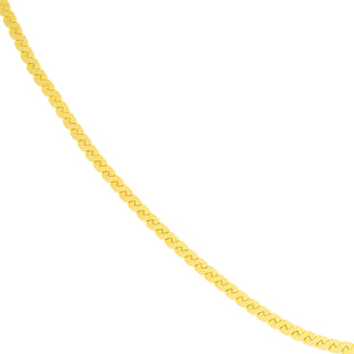 Gold chain on a white background