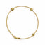 Gold bracelet with star charms on a white background