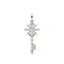 Silver snowflake pendant on a white background