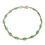 Pear shaped emerald chain bracelet