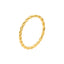 A simple gold twist design band ring