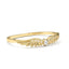 Gold bracelet with wing design and diamonds on a white background