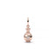 Rose gold pendant with a star-shaped gemstone on a white background