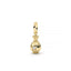 Gold pendant with a star-shaped gem on a white background