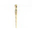Decorative gold letter opener on a white background
