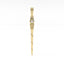 Decorative gold letter opener on a white background