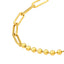 paper clip and ball half and half chain with a push clasp lock