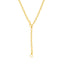 Gold chain necklace on a white background