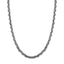 A chunky diamond cut cable link chain with lobster clasp made in sterling silver. 