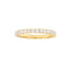 Gold ring with diamonds on a white background