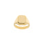 Chunky gold emerald gemstone shaped signet ring, engravable 