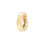 A round connector clasp made with a push spring closure and a row of diamonds on the front. 