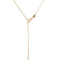 A cable chain necklace with five bright colored stars dangling on the chain. Finished with lobster clasp.