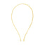 A gold chain featuring half paperclip and half oval cable chain. Finished with two open round loops at the ends for jewelry connectors or locks. 