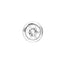 A bezel set round diamond earring stud