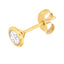 A bezel set round diamond earring stud
