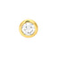 A bezel set round diamond earring stud