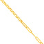 This gold chain features half paperclip and half rolo links with two round loop ends meant for necklace clasp and connectors. 