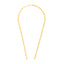 This gold chain features half paperclip and half rolo links with two round loop ends meant for necklace clasp and connectors. 