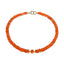 A bright colored opal beaded bracelet with solid gold beaded accents and round clasp. 