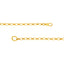 A yellow gold oval link chain with two open connector clasps