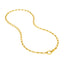 A yellow gold oval link chain with two open connector clasps