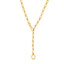 A yellow gold oval link chain with two open connector clasps