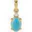 A blue oval moonstone pendant with a accent diamond on top. Made in 14k solid gold.