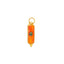 A evil eye pendant with traditional hand made Turkish evil eye in a elongated rectangle bezel set in gold vermeil. 