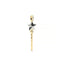Gold and silver star-shaped pendant on a white background