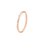 Rose gold bracelet with small diamonds on a white background