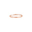 Rose gold ring with small diamonds on a white background