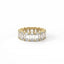 Gold and diamond ring on a white background