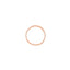 Rose gold ring on a white background