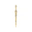 Gold pendant with diamond accents on a white background