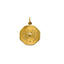 A octagon shaped pendant with a crab astrological cancer design.  
