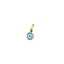 A small disc with hand painted enamel. This tiny evil eye is very adorable finished with oval bail. 