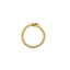 A gold connector that is designed to look like a snake eating it's tail. The sneak head has gemstone or diamond eyes and the tail clicks into the head for closure. 