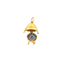 A vintage inspired humpty dumpty pendant that has a hinge in the back. The body can be cracked open revealing a hand painted blue eye. 