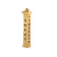 A solid gold time pillar pendant with four sides and words forever, yesterday, today, and tomorrow. A elongated pendant with 360 degree swivel. 