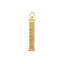A solid gold time pillar pendant with four sides and words forever, yesterday, today, and tomorrow. A elongated pendant with 360 degree swivel. 