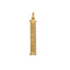 A solid gold time pillar pendant with four sides and words forever, yesterday, today, and tomorrow. A elongated pendant with 360 degree swivel. 