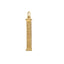 A solid gold time pillar pendant with four sides and words forever, yesterday, today, and tomorrow. A elongated pendant with 360 degree swivel. 