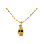 A solid gold skull with negative space eye socket and nose. This small charm is beautifully proportioned makes a great gift. 