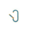 A turquoise pave connector clasp with a push lock, meant to be worn with open loop chains. Mix and match.